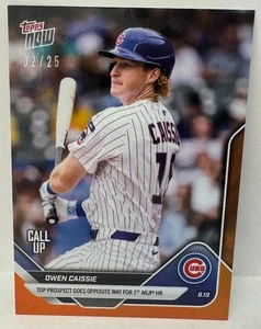 Owen Caissie - 2025 MLB Topps NOW - Card 579 Orange /25 - Bild 1 von 2