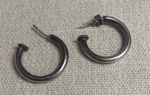 Pendientes de aro vintage de plata de ley - MODERNOS - Imagen 1 de 4