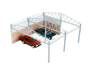 Metal-brick shed Open parking lot 1:43 scale Diorama model kit 1/43 size Display - Picture 1 of 6