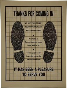 Plastic Coated Paper Floor Mat, Box of 500 - Picture 1 of 1