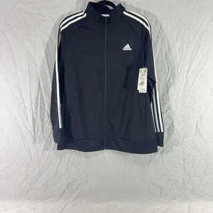 Adidas BLACK Women's 3-Stripe Tricot Track Jacket, US 2X-Large - Picture 1 of 10
