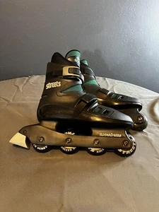 Rollerderby Streets Rollerblades Size 7 Vintage Late 90's Black & Green - Picture 1 of 7