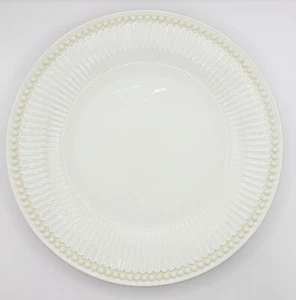 Lenox Butler's Pantry 11-3/8" Essteller Creme mit geripptem & Perlenrand Neuwertig - Bild 1 von 9