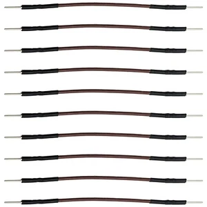 10 Pack 2-inch Brown Reinforced Male to Male Jumper Wire for Breadboard (RoHS) - Picture 1 of 3
