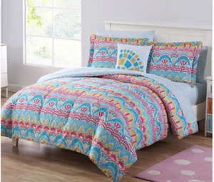 BoHo Life 6-teilige Queen-Bettdecke - türkis/pink - Bild 1 von 1