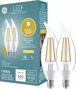 GE LED+ Dusk to Dawn LED Light Bulbs, Automatic On/Off Outdoor Security Lights, - Picture 1 of 5