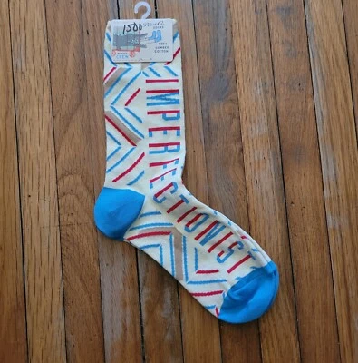 Calcetines Azul Q Crew Imperfeccionista Mod Colorido Footie Foto 1 de 2