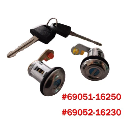 Door Lock Cylinder Kit w/Keys #69051-16250 69052-16230 For Toyota Tercel 1995-00 - Imagem 1 de 4