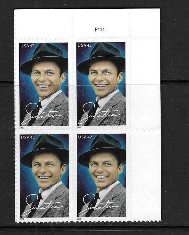 USA SC # 4265 Frank Sinatra , BLK4 Plate number . MNH - image 1 of 1