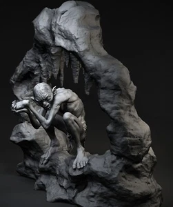 Gollum LOTR dungeons and dragons 17cm resin model kit miniature statue figure - Picture 1 of 5
