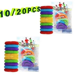 10/20X Anti Mosquito Insect Repellent Bracelet Natural Waterproof Wrist Band CL - Picture 1 of 20