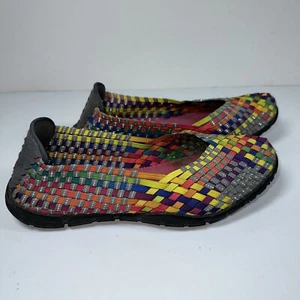 Corkys Women's Colorful Sidewalk Ballet Elastic Woven Flats Slip-in Loafers 9 - Picture 1 of 9