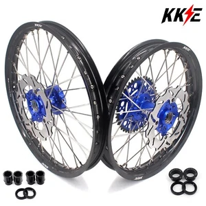 KKE 21/19'' Wheels Rim Fit Kawasaki KX250 2006-2007 KX250F KX450F 2006-2014 Blue - Picture 1 of 16
