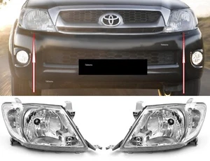 PAIR / SET FRONT HALOGEN HEADLIGHT LAMPS fits for TOYOTA HILUX N70 2008-2012 - Picture 1 of 14