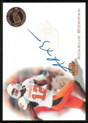 2008 Press Pass Autographs Bronze #PPSAB Adarius Bowman - Image 1 of 2