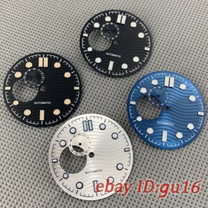 Reloj 31mm Estéril Blanco Negro Azul Esfera Verde Ajuste Luminoso Movimiento NH39/NH39A - Imagen 1 de 13