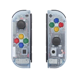 For Nintendo Switch & OLED Joy-con Shell Cover Buttons Set Clear Replacement Kit - Picture 1 of 38