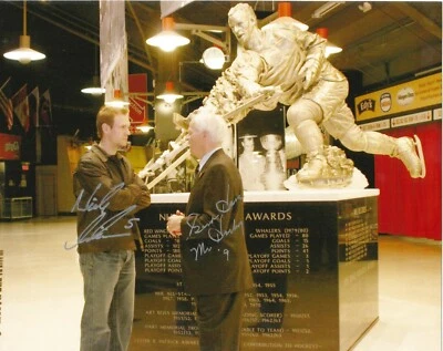  Foto firmada por Gordie Howe y Nick Lidstrom de Detroit Red Wings 8 x 10 color copia Foto 1 de 4
