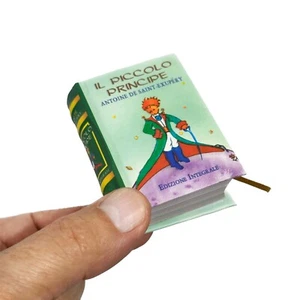 Mini book Il Piccolo Principe Little Prince in Italian hardcover w illustrations - Imagen 1 de 3