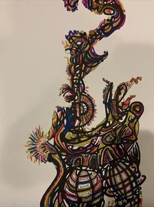 Keith Brown Original Psychedelic Painting 34x24” Vintage Rare Wow! Alien - Picture 1 of 10