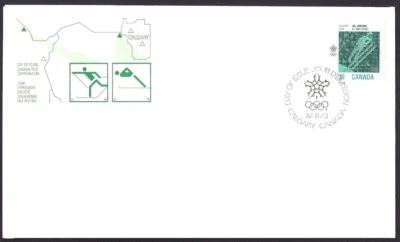 Canada  # 1153       " OLYMPIC 1988 WINTER GAMES "      Brand New    1987  Issue - Image 1 of 2