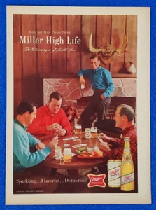 1966 MILLER HIGH LIFE ORIGINAL BEER PRINT AD "THE CHAMPAGNE OF BOTTLE BEER" - Picture 1 of 1