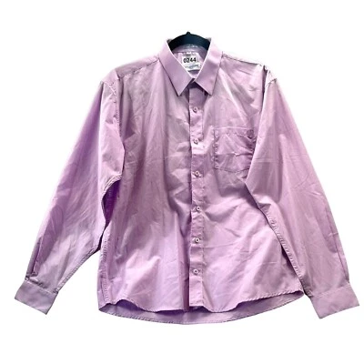 BERLIONI, CAMISA DE VESTIR HOMBRE, manga larga, COLOR MORADO, ROSA, TALLA 20 Foto 1 de 4