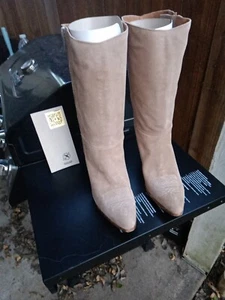 Golden Goose Candy Suede Cowboy Boots, Beige Size 39/Us-9 COA, Bag Retail $840 - Picture 1 of 16