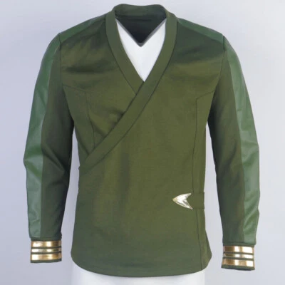 For Strange New Worlds Captain Pike Green Uniforms Starfleet Top Shirts Costumes - Image 1 of 4