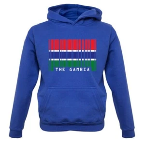 The Gambia Barcode Style Flag - Kids Hoodie Banjul Africa Country Travel Flags - Picture 1 of 6