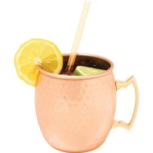 Moscow Mule Tassen gehämmertes Kupfer Set 2 18,6 Unzen Becher Neu 3 5/8 Zoll hoch - Bild 1 von 4