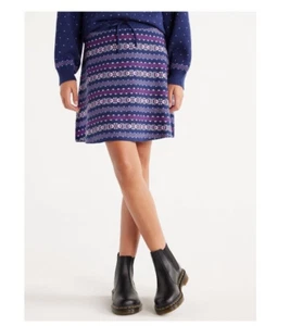 new Free Assembly Girls Sweater Knit Flare Skirt xxl (18) Pageant Blue - Picture 1 of 10