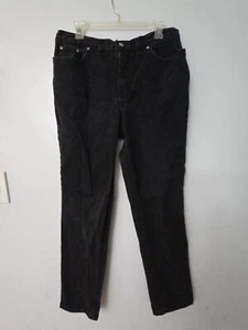 Vintage Y2K Jeans Women's Size 14 Tall Faded Glory Black Denim Mom Made In USA - Picture 1 of 9