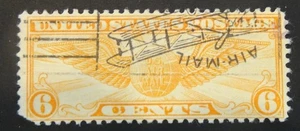 US C19 6¢ Orange Winged Globe Airmail Issue, used - 1934 (766) - Picture 1 of 2