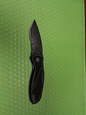 Cuchillo trasero de bloqueo asistido Kershaw Blur Tanto ~ 1670TBLKST ~ KAI EDC NOPocket Clip Foto 1 de 4