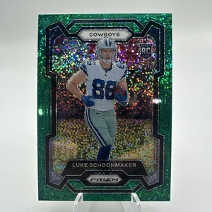 Tarjeta Prizm Luke Schoonmaker RC 2023 novato verde brillante Prizm 4/8 #325 vaqueros - Imagen 1 de 3