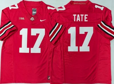 Jersey cosido Buckeyes para hombre Ohio State Carnell Tate #17 S-3XL blanco/rojo/negro Foto 1 de 4