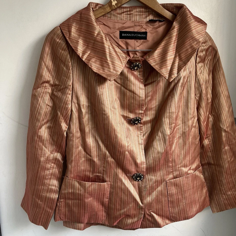 Dana Buchman Silk Blazer & Skirt Two Piece Suit Skirt Sets size 2 - Image 1 of 4