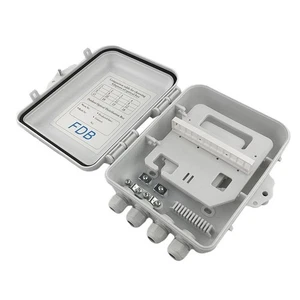 Fiber Optic Cable Splitter FTTH Terminal Box 12 Cores High Strength Plastic - Afbeelding 1 van 6