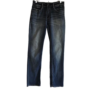BKE Jake Straight Leg Herren Gr. 33 L Jeans Dark Wash Dicke Nähte - Bild 1 von 19