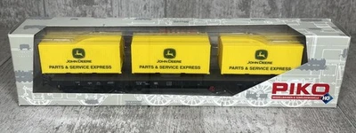 HO Scale Piko John Deere Train Flat Car W/ Load - Image 1 of 4