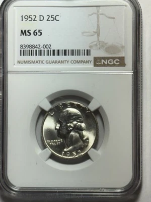 1952-D Washington Silver Quarter MS 65 - Image 1 of 3