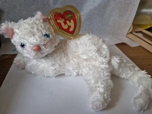 Ty Beanie Babies Starlett White Cat Soft Toy Collectible 2001 Stuffed Animal Tag - Picture 1 of 3