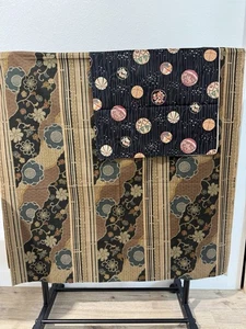 Japanese Shibori Fabric 2 Yds Kobayashi Plus 1 Yd Med Wt Black Fabric Japanese - Picture 1 of 6