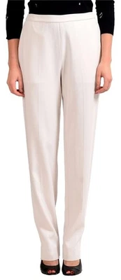 Pantalones informales para mujer Maison Margiela 4 marfil cintura elástica EE. UU. M IT 42 Foto 1 de 3