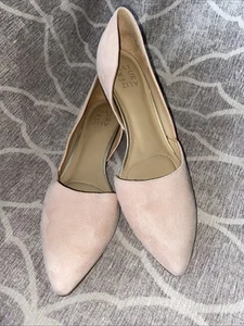 Naturalizer Pink Suede Womens Size 10N Comfort Insole Slip On Flats Shoes Suede - Picture 1 of 6