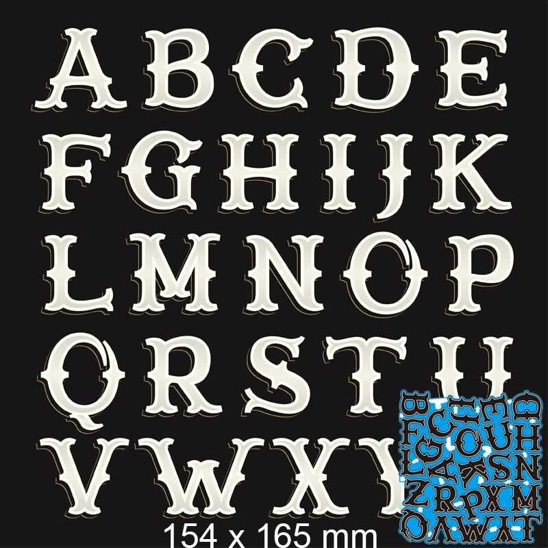 Letters Metal Cutting Dies Scrapbooking Paper Card Embossing Craft Stencil Mould - Imagem 1 de 2