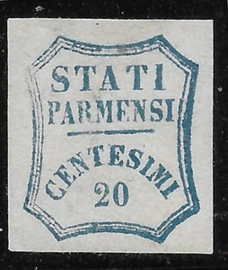 1859 ITALY State PARMA Provisional Govern.🔥SC#14a MLH OG🔥RAYBAUDI+2 SIGNs - Picture 1 of 3