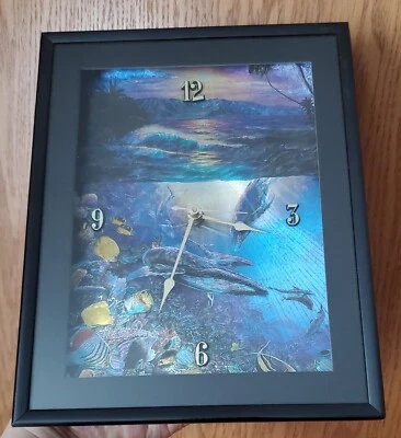 Reloj de pared Dolphin Ocean Life Foil Art Foto 1 de 3