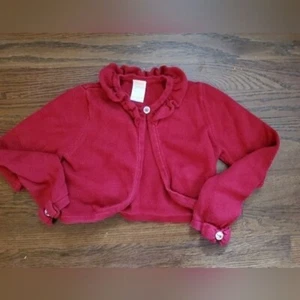 GYMBOREE Girls Small 5/6 red holiday shrug sweater - Picture 1 of 7